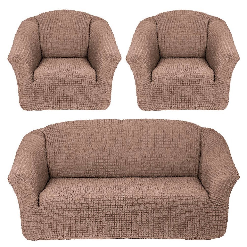 

Чехлы для мебели Home Collection Evibu на диван и два кресла (3+1+1) Турция Какао (NT-21544)