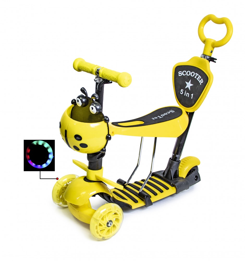 

Самокат Scooter "Божья коровка" 5in1 Yellow