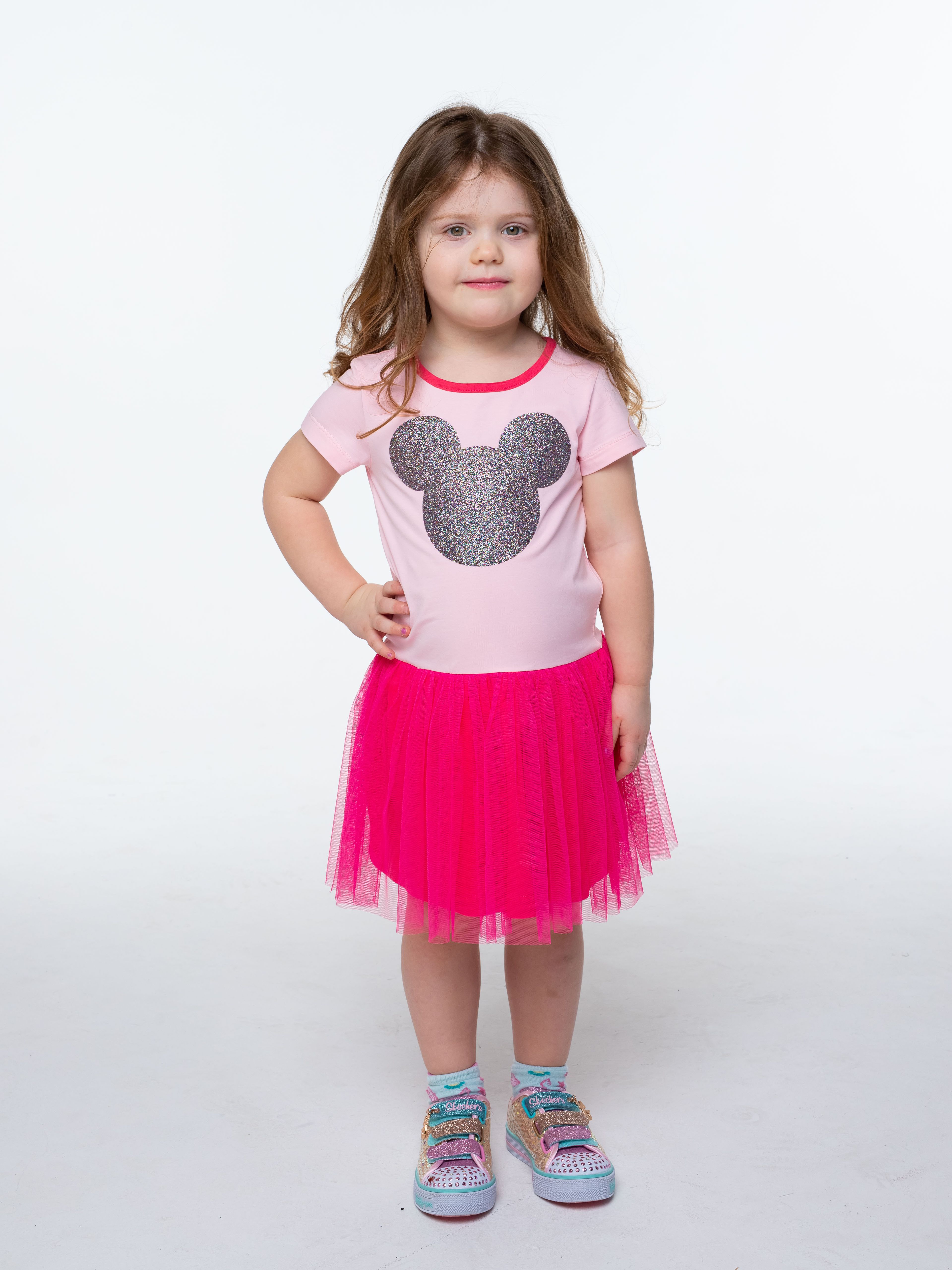 Акція на Дитяче святкове фатинове плаття для дівчинки Vidoli G-21875W 116 см Рожевий/Малиновий від Rozetka