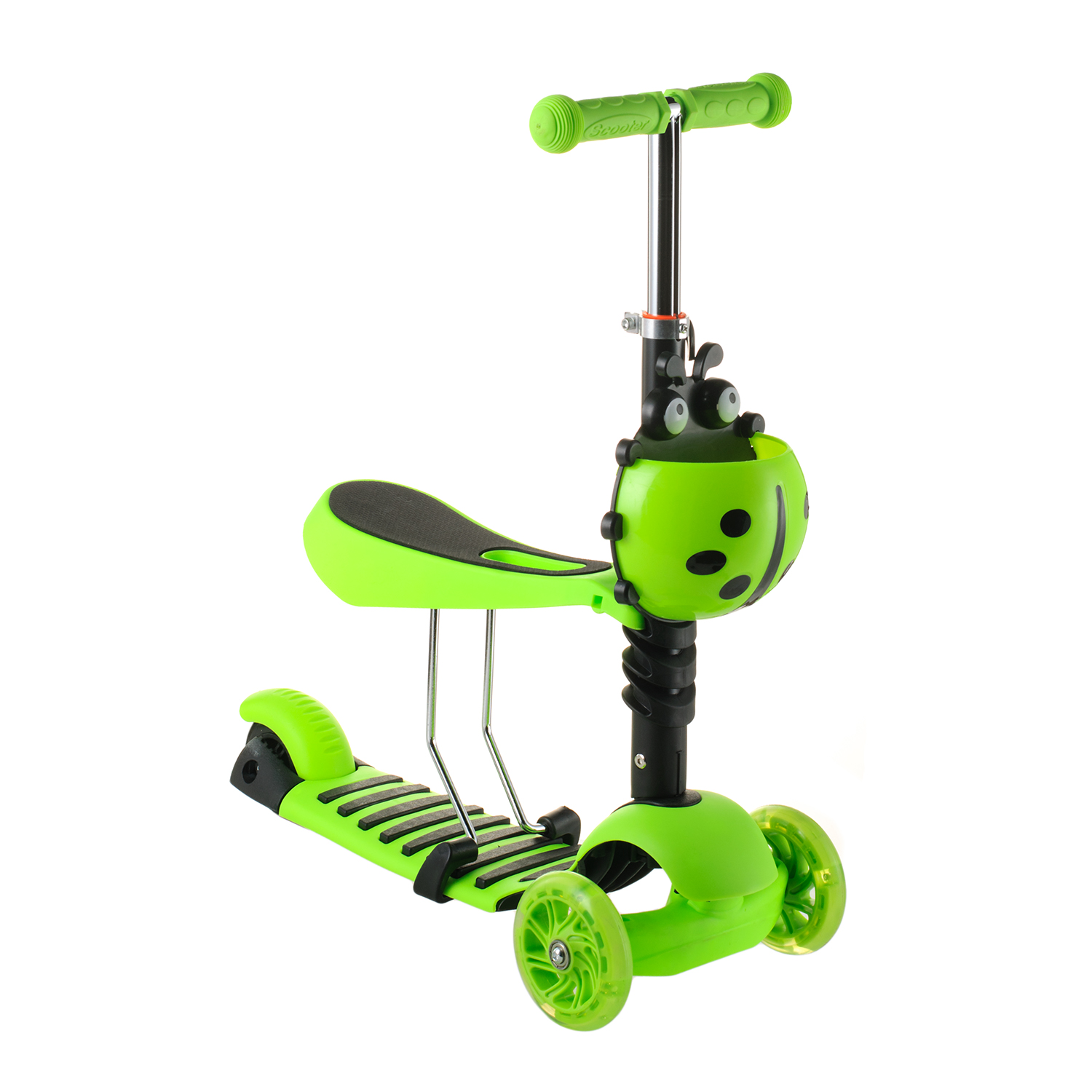 

Самокат детский Best Scooter с сиденьем светящееся колеса (Синий)