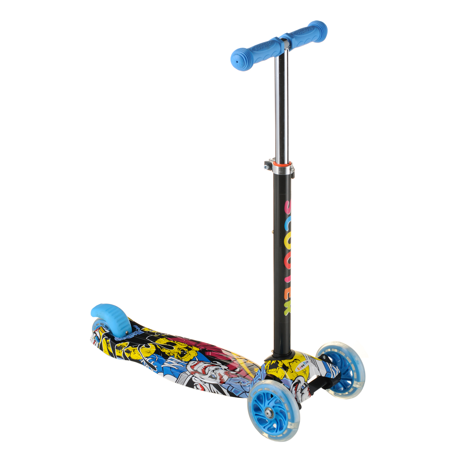 

Самокат Детский Best Scooter SL-4Z, Складной Руль, Светящееся Колеса (Синий)