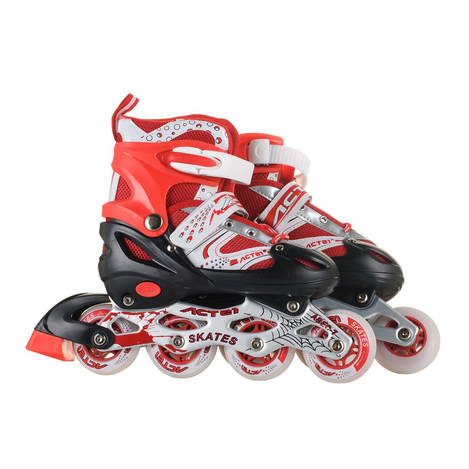 

Роликовые коньки раздвижные 8701 L(39-42) Красный