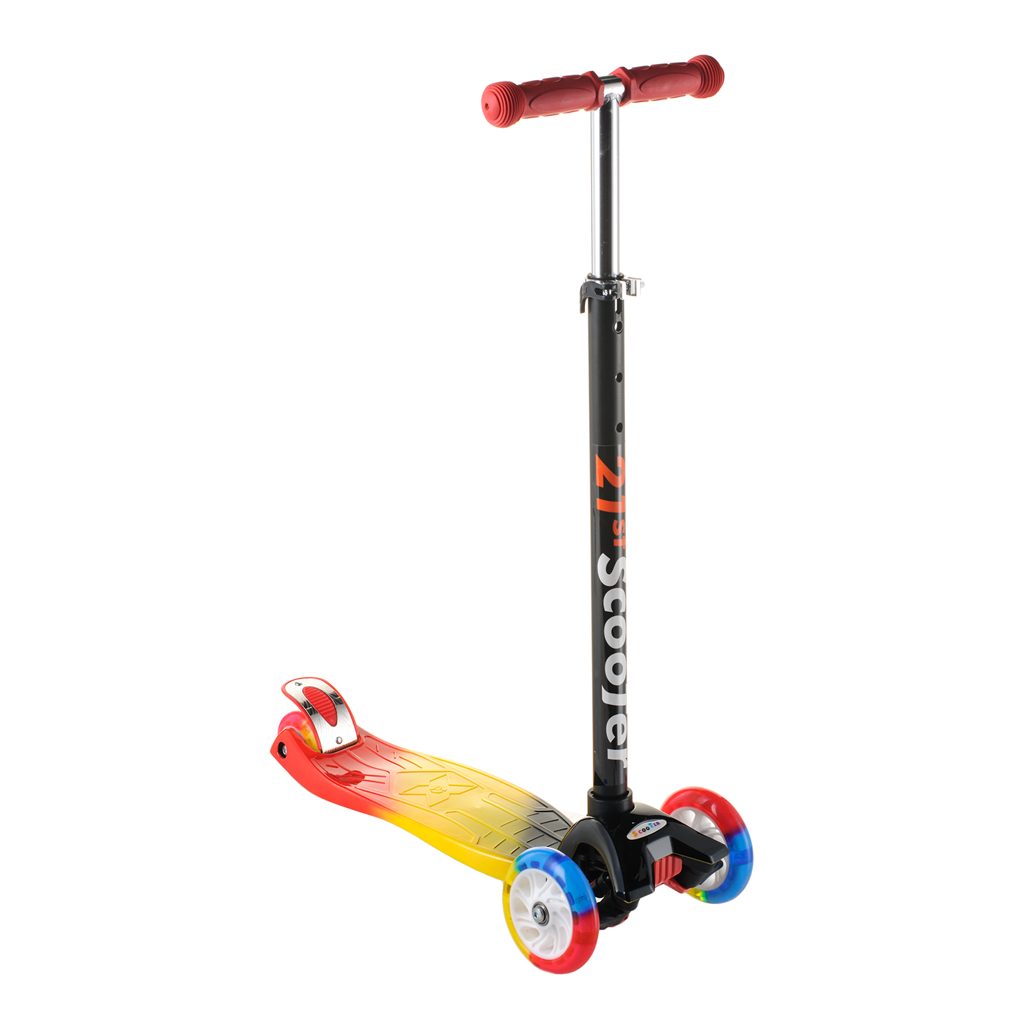 

Самокат Детский Best Scooter 0072Е Складной Руль, Светящееся Колеса (Красный)