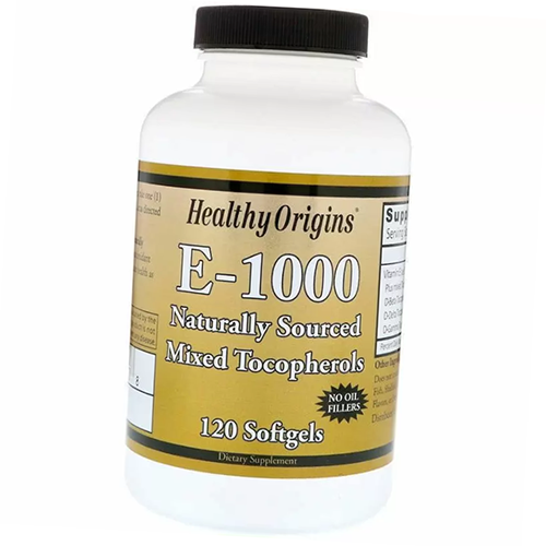

Витамин Е, Смесь токоферолов, Vitamin E-1000, Healthy Origins 120гелкапс (36354041)