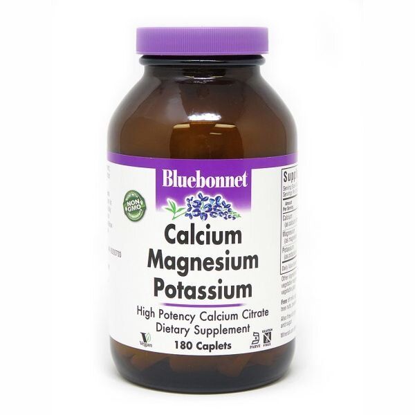 

Кальций магний калий Calcium Magnesium Plus Potassium Bluebonnet Nutrition 180 каплет (BB159)