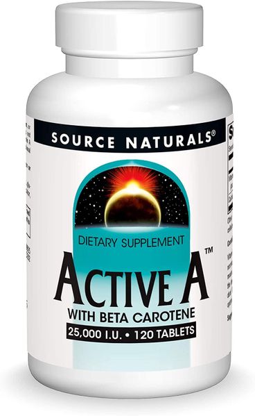 

Витамин А Active A Source Naturals 25000 МЕ 120 таблеток (SNS174)