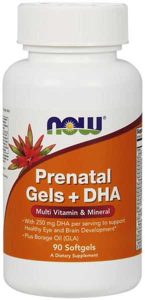 

Витамины для беременных с рыбьим жиром Prenatal Gels + DHA Now Foods 90 капсул (NF207)