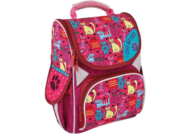 

Рюкзак школьный каркасныйCool for school Cats 701 700гр Красный