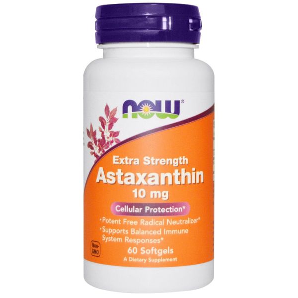 

Астаксантин Astaxanthin Now Foods 10 мг 60 капсул (NF139)