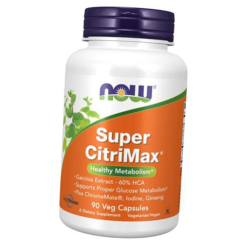 

Гарциния камбоджийская, Super Citrimax Plus, Now Foods 90вегкапс (02128007)