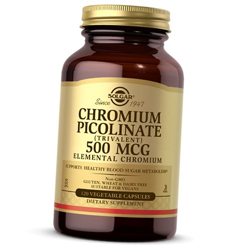 

Поликотинат Хрома, Chromium Picolinate 500, Solgar 120вегкапс (36313111)