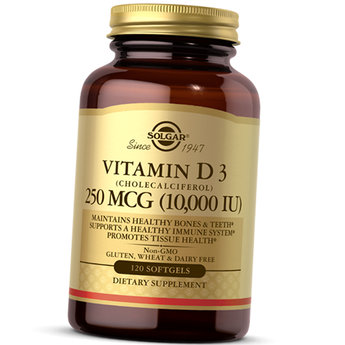 

Витамин Д3, Холекальциферол, Vitamin D3 10000, Solgar 120гелкапс (36313079)