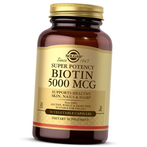 

Биотин для волос, кожи и ногтей, Biotin 5000, Solgar 50вегкапс (36313029)