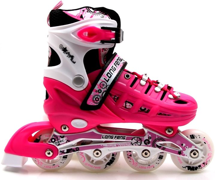 

Раздвижные детские роликовые коньки Scale Sports, размер 32,5-35,5, Pink