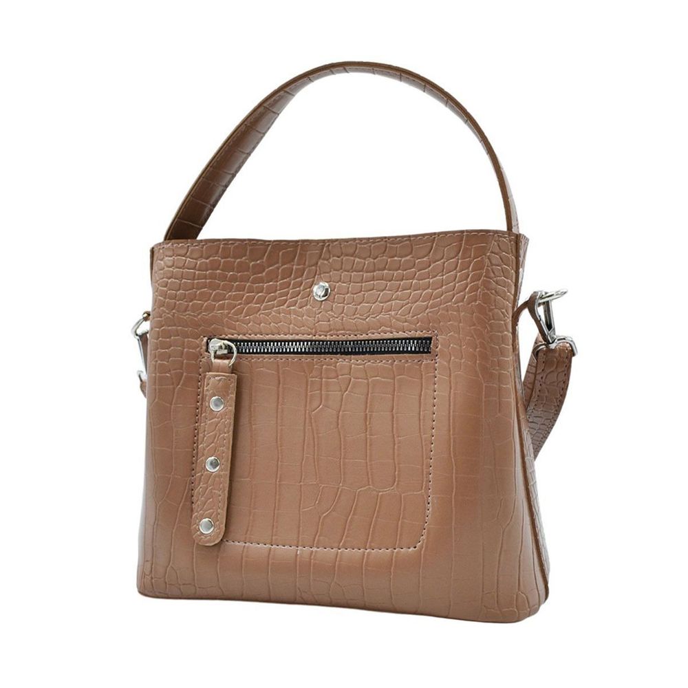 

Сумка женская PoloClub 212-8 темно-бежевая (кроко)