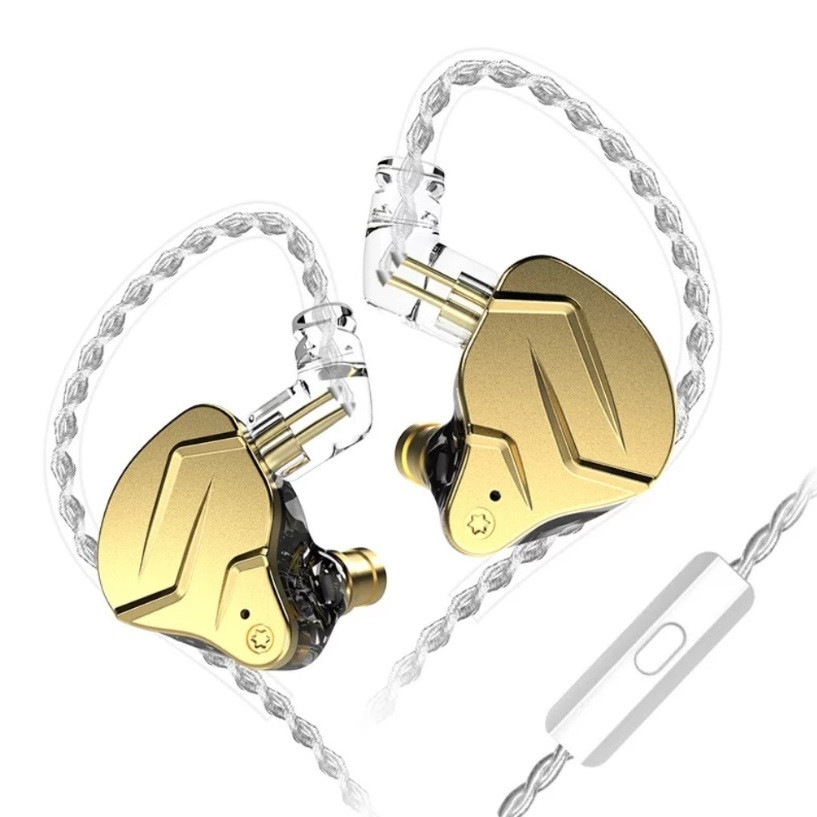 

Наушники гибридные KZ ZSN PRO X Knowledge Zenith с микрофоном штекер 90° Gold