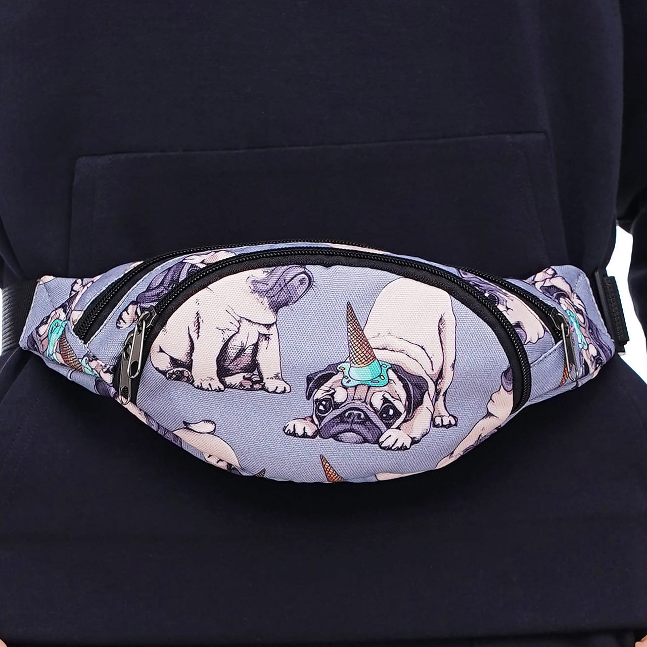 

Сумка на пояс Tiger Rio Print+ Веселый мопс