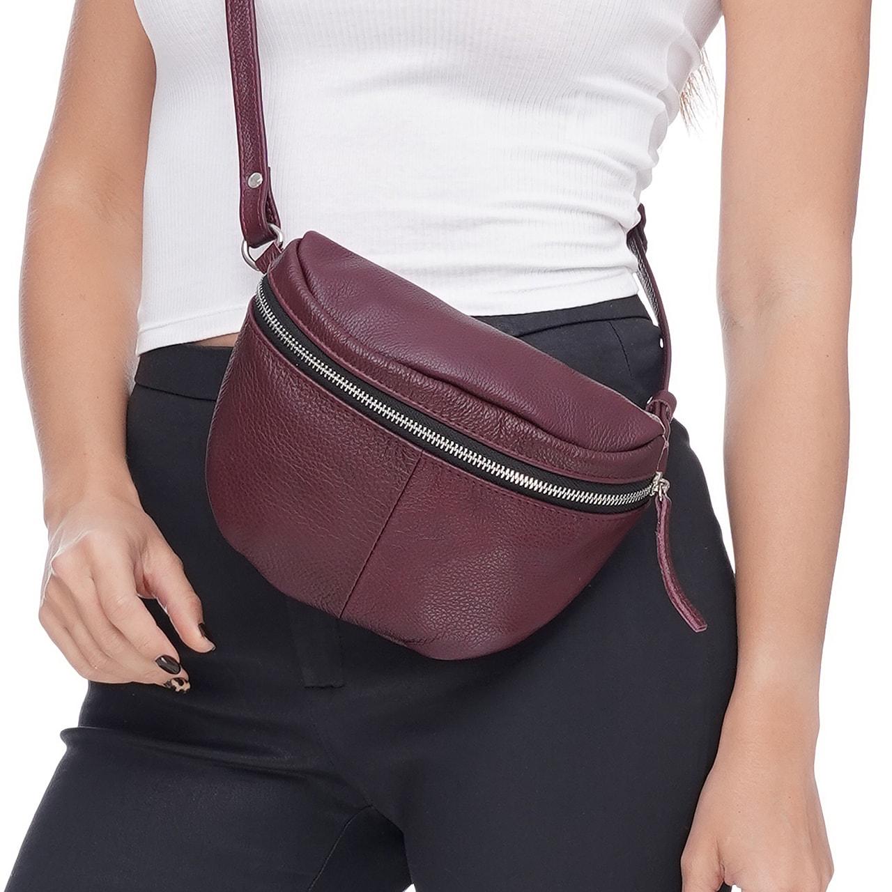 

Кожаная женская сумка Modern (с подкладкой), цвет Бордо, Tabala