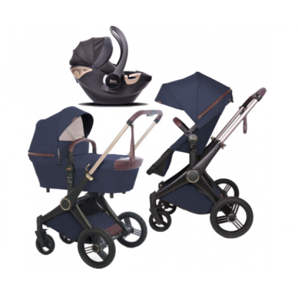 

Детская Коляска 3в1 Shom Roberto Verino Elegance Navy Blue (Люлька + Прогулка + Автокресло) (от 0 до 3 лет) Синий