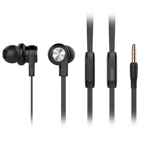 

Вакуумные наушники с микрофоном Celebrat S70 Black