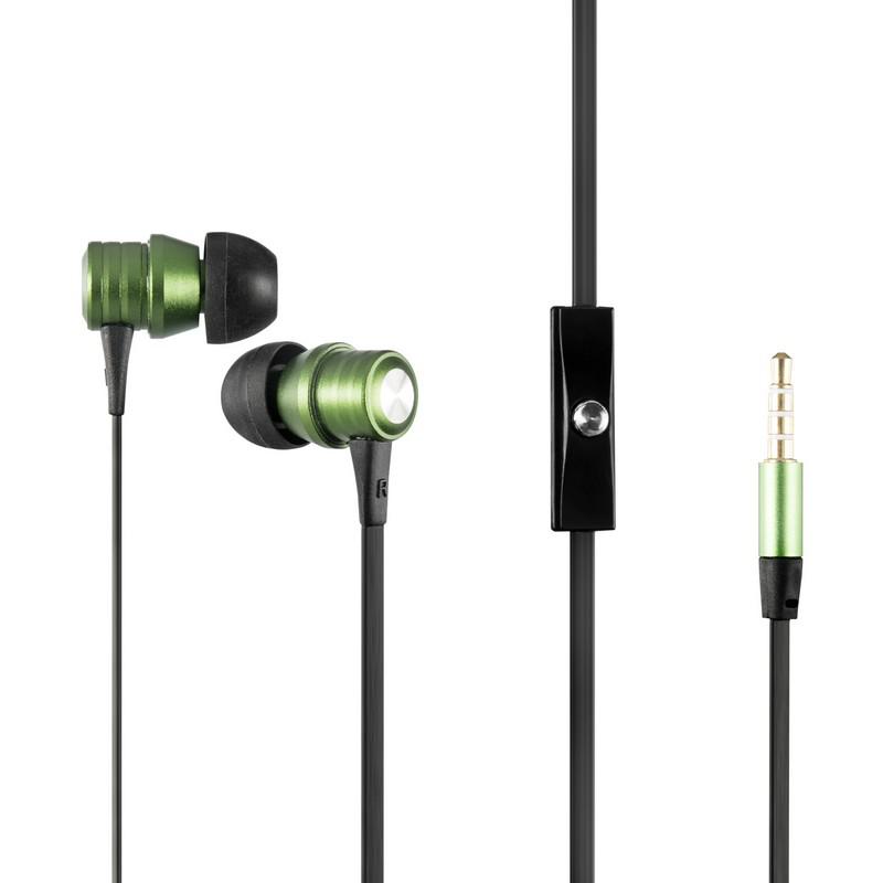 

Наушники гарнитура вакуумные Gelius Pro GP-HF310 Tune зеленый, с микрофоном и кнопкой ответа