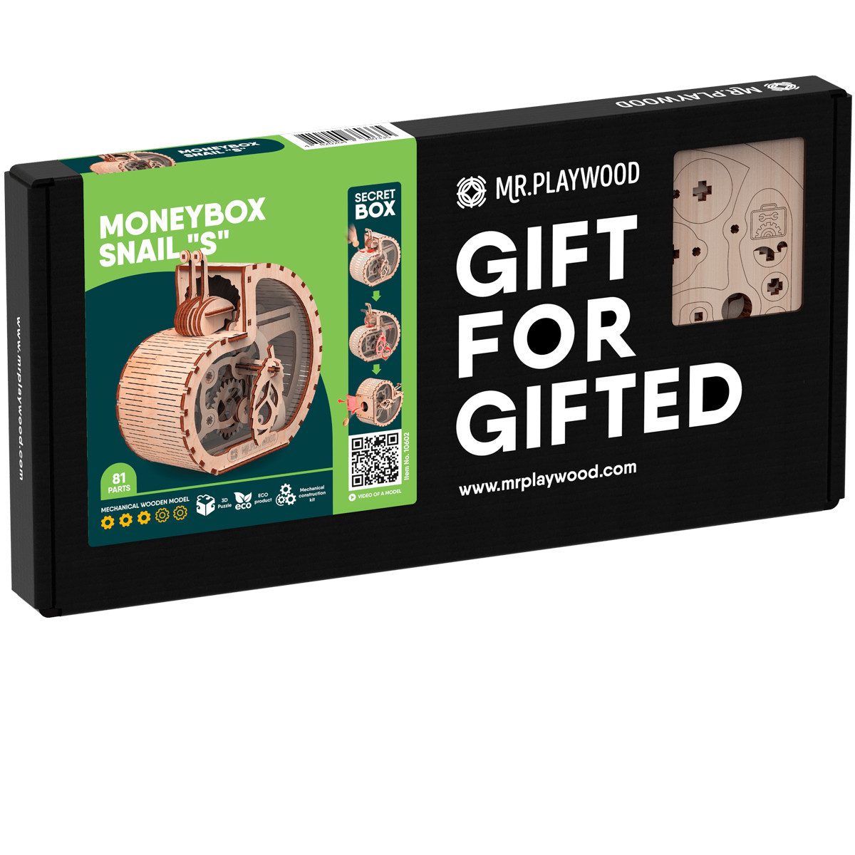 

Конструктор 3D с дерева Mr. Playwood Улитка-копилка "S" 81 деталь (10602) (4820204380335)