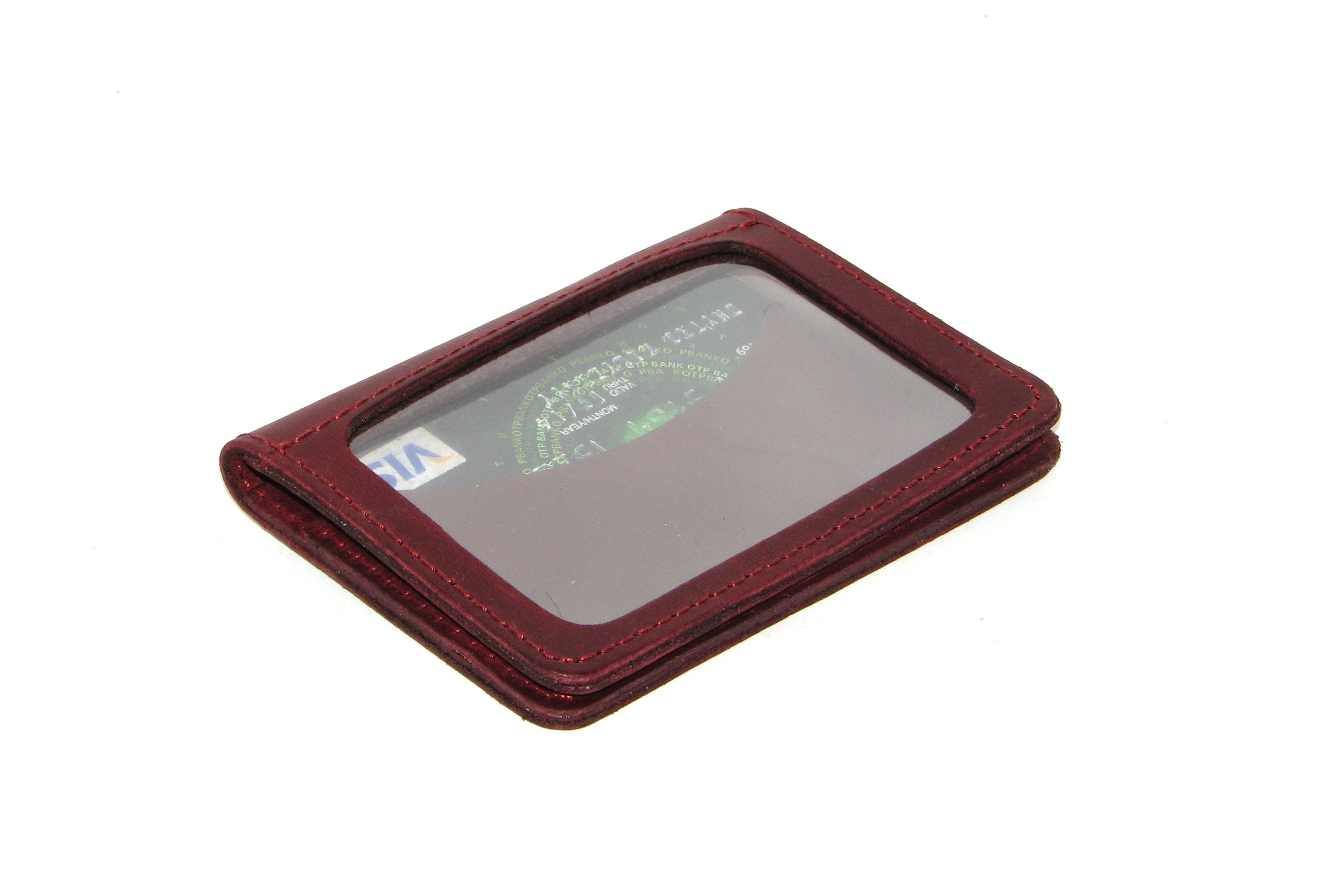 

Мини обложка для документов (ID паспорт) DNK mini okno H col.L бордовая