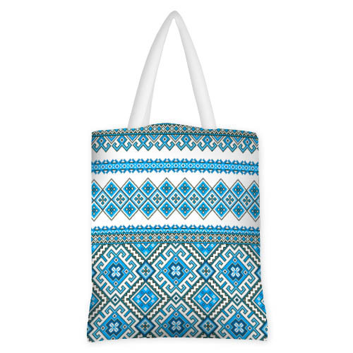 

Сумка женская тканевая Original Presentville Украинский орнамент голубой с белым 40x45 см