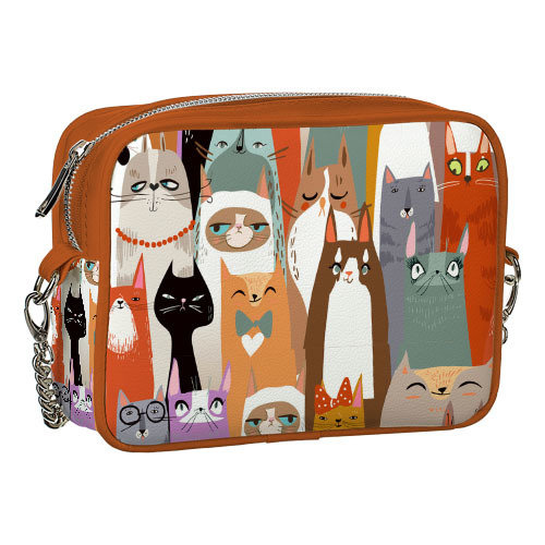 

Сумка на цепочке Cherie Presentville Рыжие котики 21x17x7 см