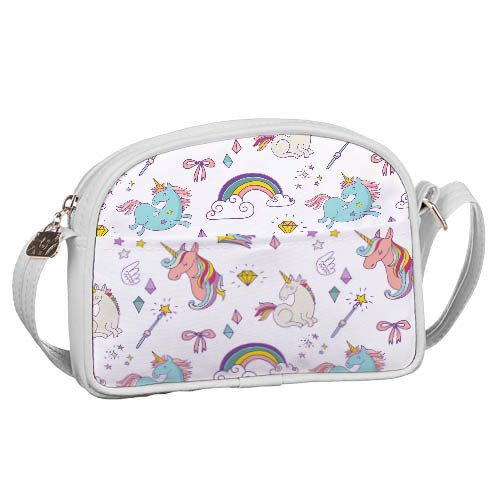

Сумка для подростков Junior girl Presentville Единороги на белом фоне 20x14 см