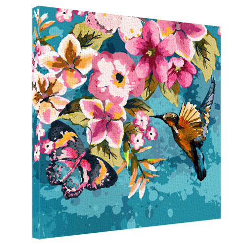 

Картина на холсте Presentville Колибри и бабочка 65х65 см