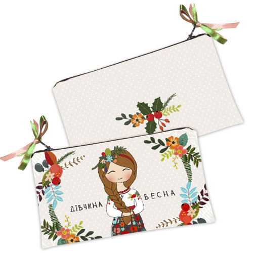

Косметичка женская Presentville Дівчина весна 20x12 см