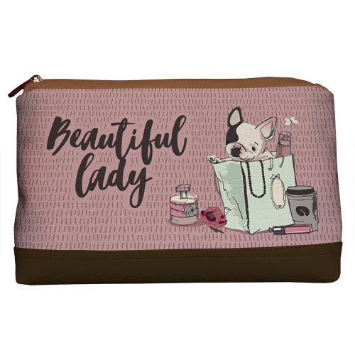 

Косметичка дорожная Lovely Presentville Beautiful lady мопс 26x15x8 см