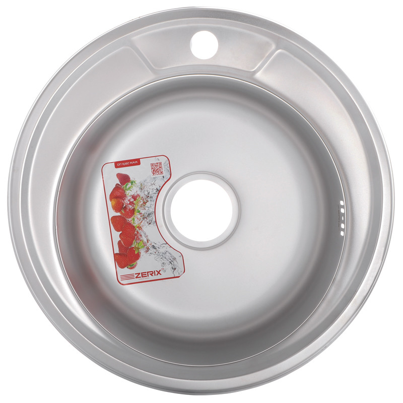 

Мойка кухонная Z490-08-180MD ZS0558 Zerix 490 Стальной (1380256548)