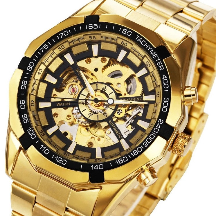 

Механические часы с автоподзаводом Forsining Timi Gold