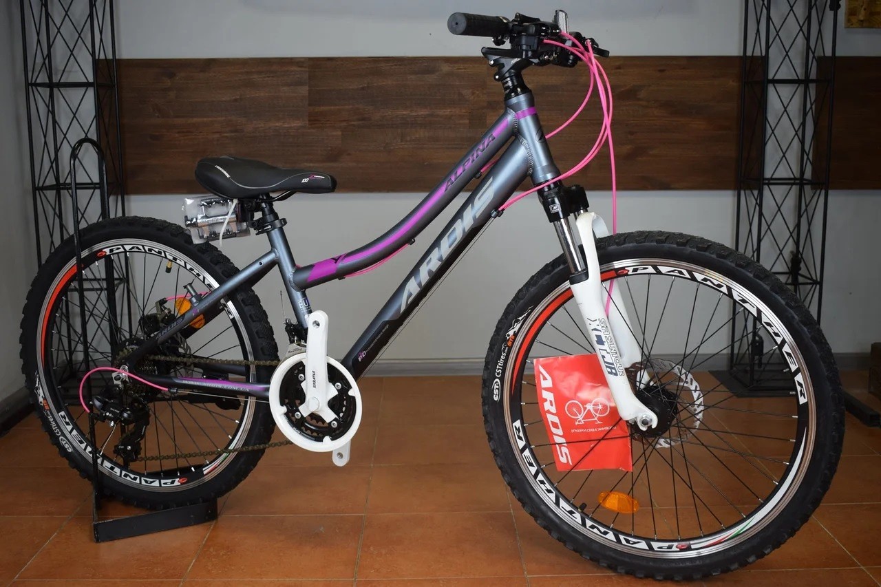 

Велосипед подростковый 24" Ardis Alpina серо-розовый