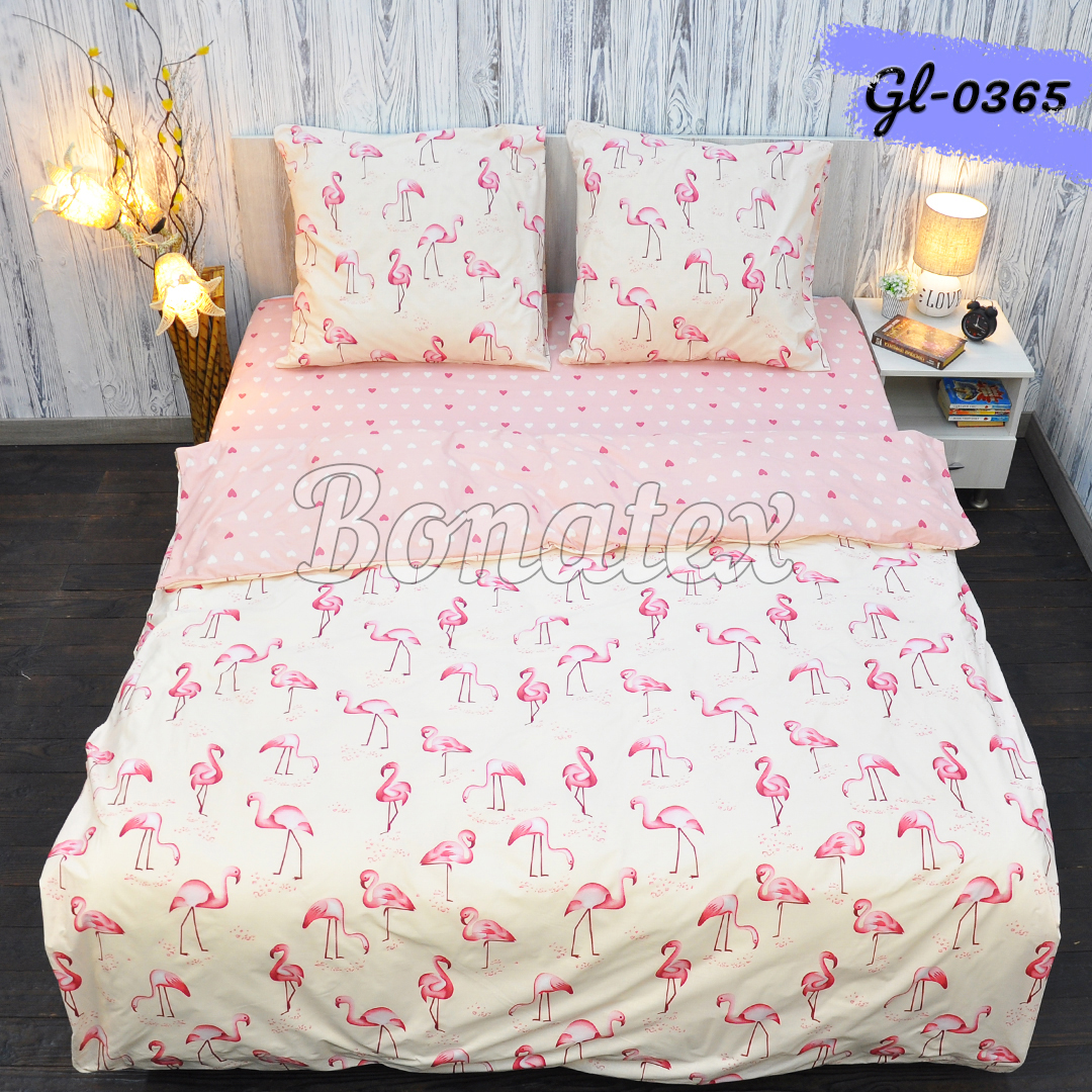 

Комплект постільної білизни BonaVita двоспальний бязь Cute Flamingo 180х215 (341-0365)