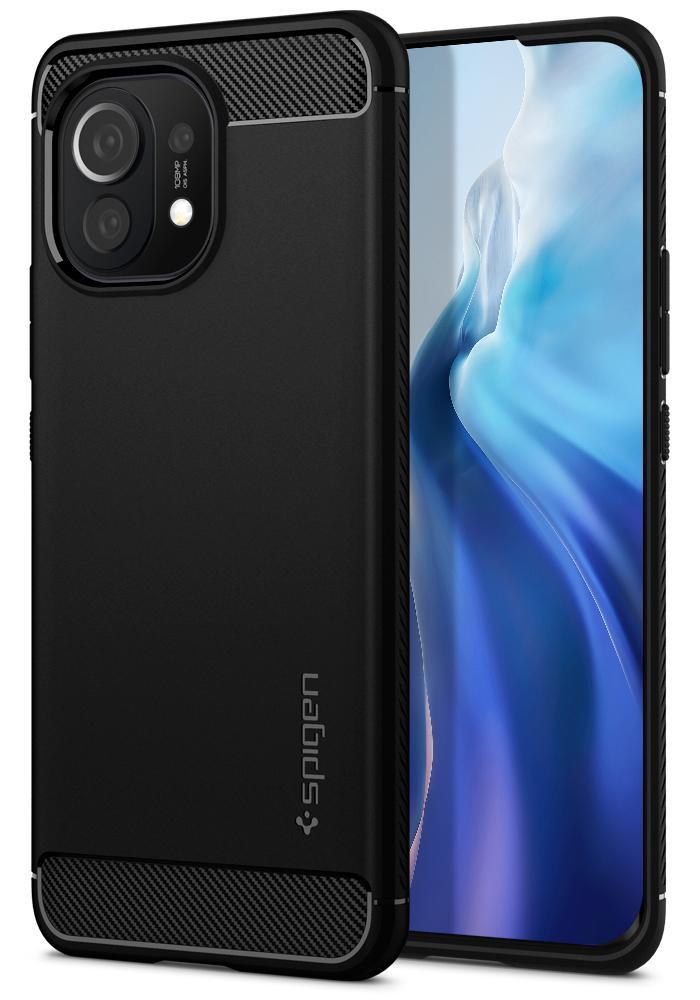 

Чехол Spigen Rugged Armor для Xiaomi Mi 11 Matte Black