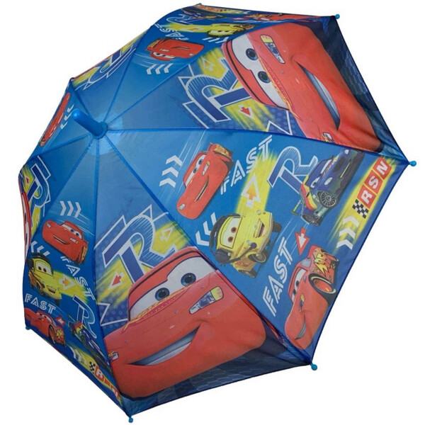 

Детский зонтик трость Paolo Rossi pr2195 Маквин Тачки для мальчиков полуавтомат 8 спиц Синий