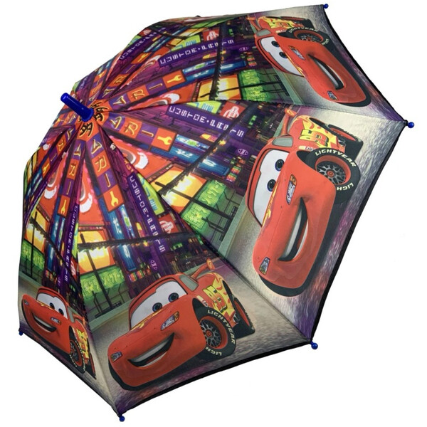 

Зонт детский для мальчиков с машинками Paolo Rossi pr8392 Тачки Маквин трость полуавтомат 8 спиц Красный