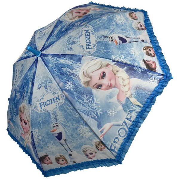 

Зонтик детский для девочки Paolo Rossi fr3907 Frozen Холодное Сердце трость полуавтомат 8 спиц Голубой