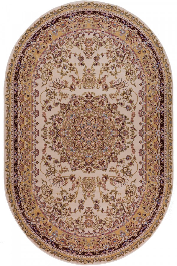 

Ковер ROYAL KERMAN 0801A 1 x 1.5 m Бежевый Овал