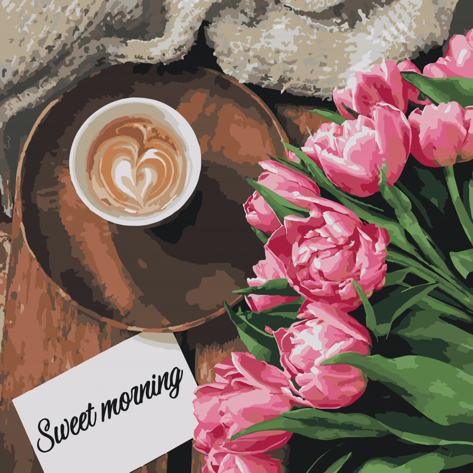 

Картина по номерам. Art Craft "Sweet morning" 40*40 см 12107-AC