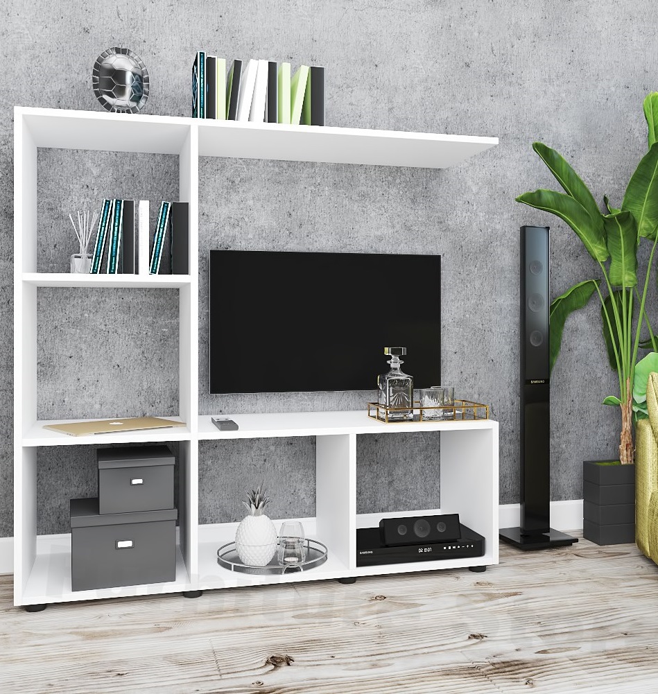 

Тумба под телевизор MebelLoft 127х40х120 см белый 5305