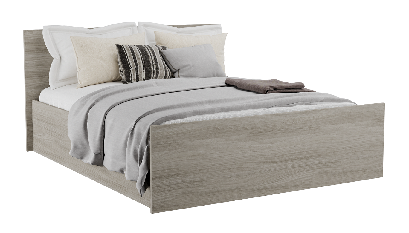 

Кровать двуспальная КАМА БС Mebel Loft 160х200 см светлое дерево 150409-01