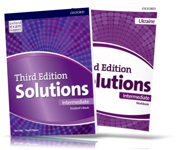 Student book third edition. Solutions Intermediate Workbook английскому языку. Английский язык Workbook solutions Oxford. Учебник Салюшенс интермедиа. Книга по английскому языку Intermediate Oxford.