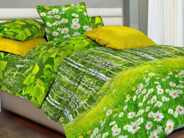 

Комплект постельного белья Novita Бязь Премиум 6344/1 Березовая роща Ecotton Двуспальный