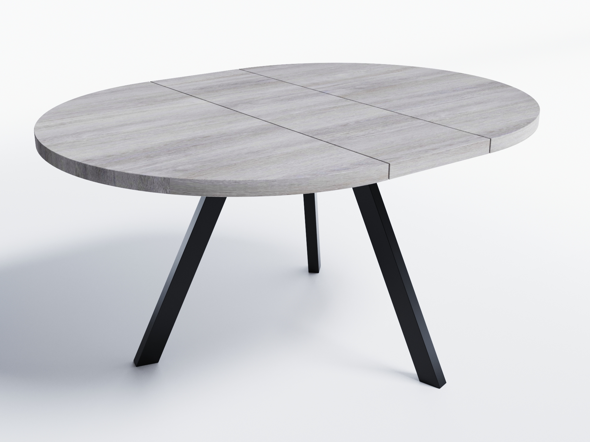 

Обеденный стол раскладной Skandi Wood SW059_R Коннектикут ⌀ 90 см (+35) х 90 х 76 см Натуральный шпон Дуб Серый