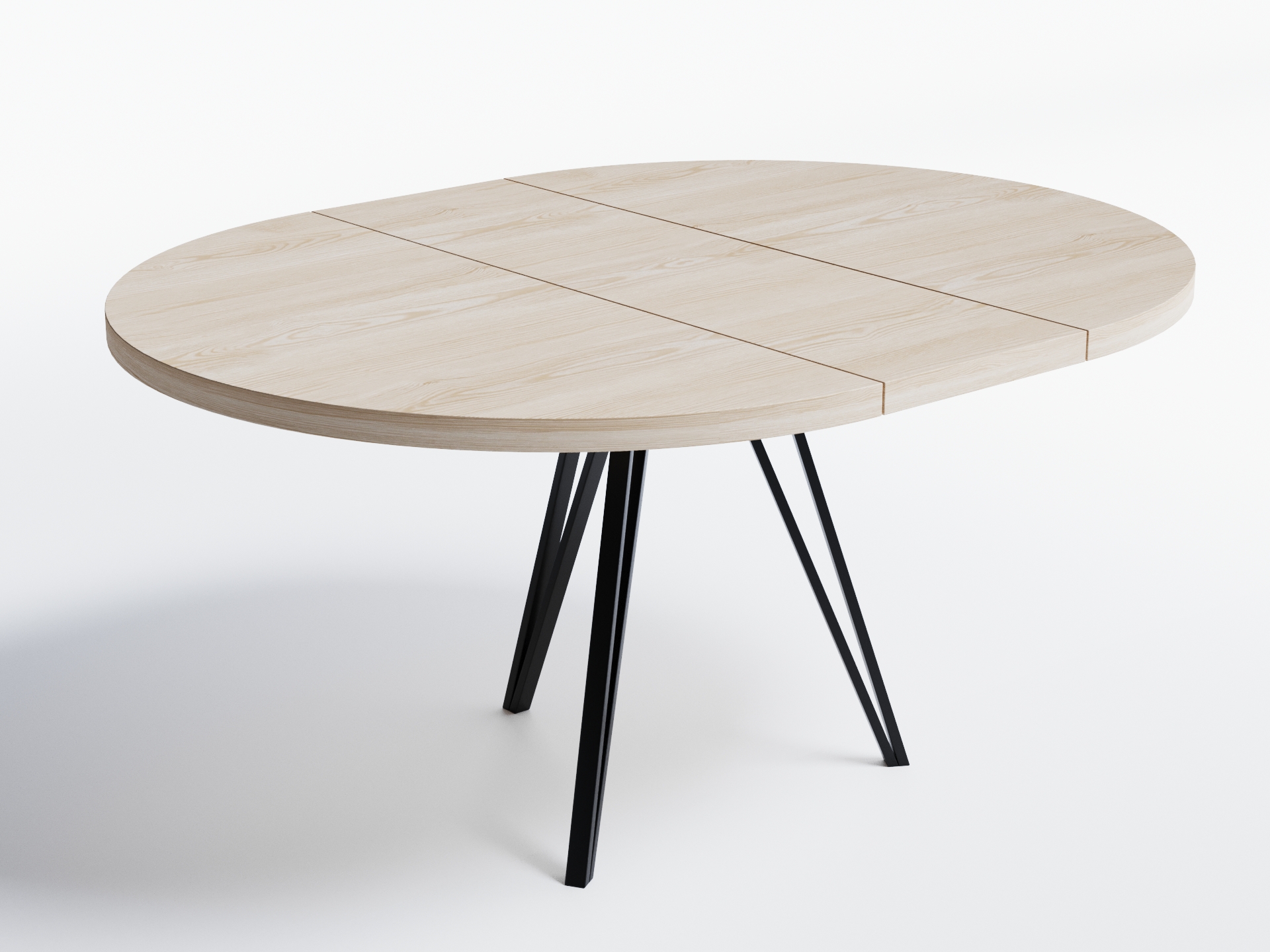 

Обеденный стол раскладной Skandi Wood SW068_R Мэриленд ⌀ 100 см (+35) х 100 х 76 см Натуральный шпон Дуб Натуральный