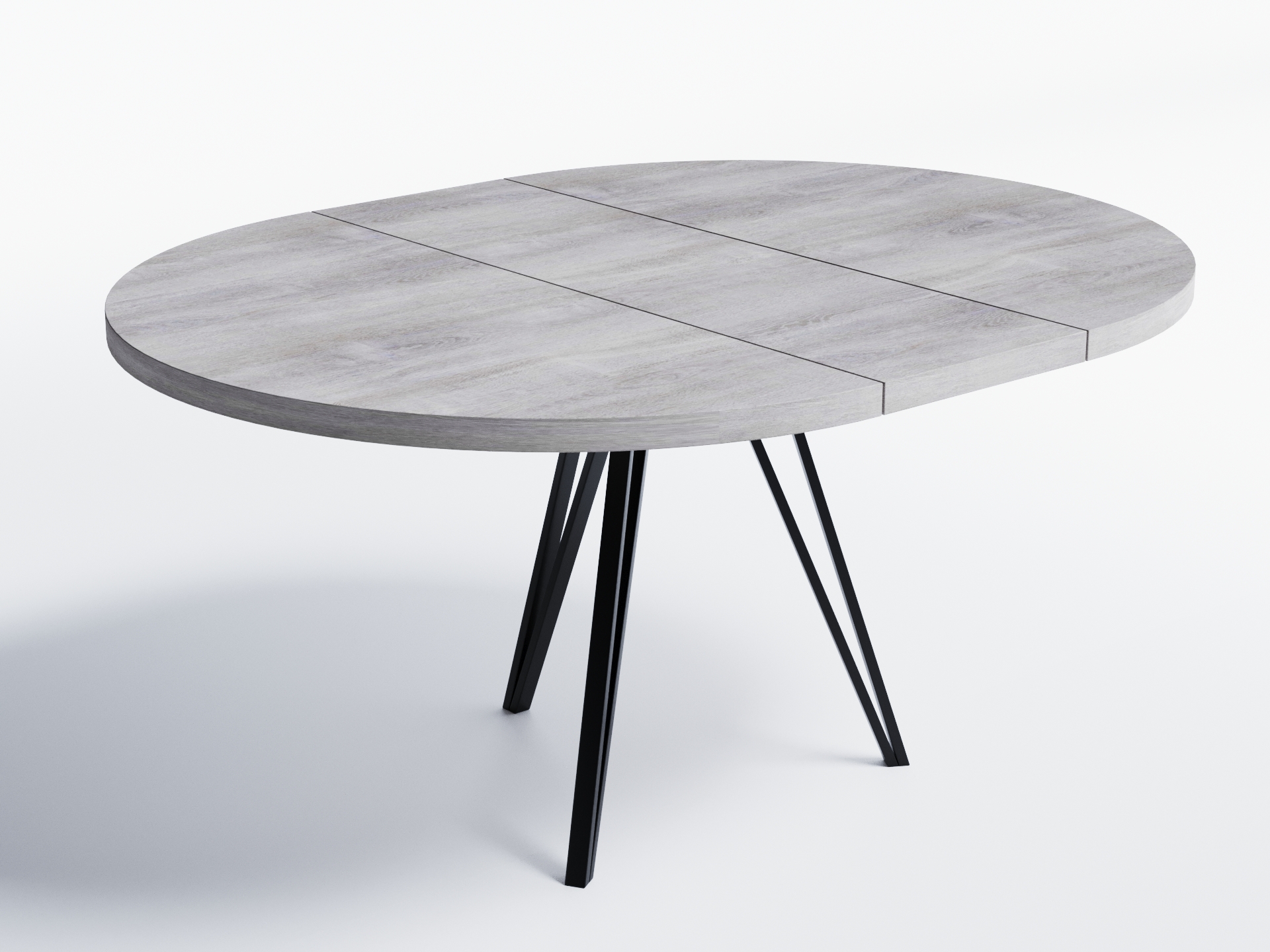 

Обеденный стол раскладной Skandi Wood SW068_R Мэриленд ⌀ 100 см (+35) х 100 х 76 см Натуральный шпон Дуб Серый